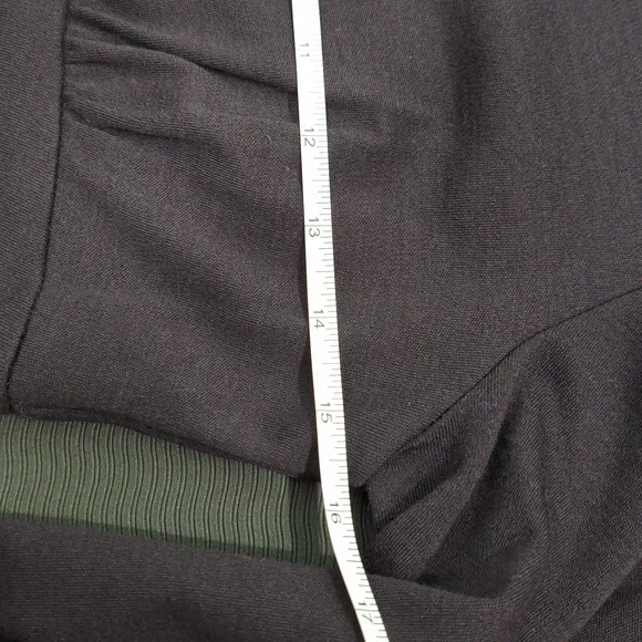 DIANE VON FURSTENBERG Dark Maroon Purple Long Sleeve Side Rouched Dress - Picture 8 of 10